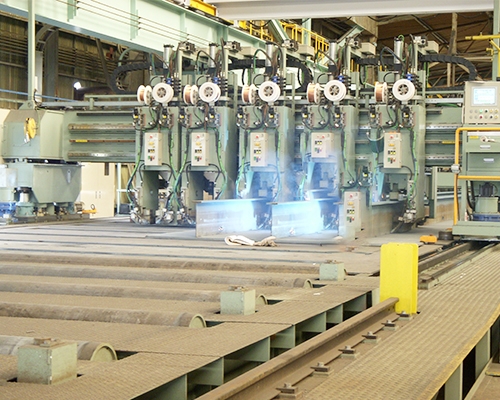 T row welding production line