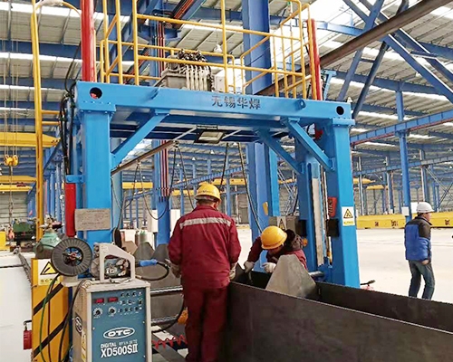 Box beam welding line